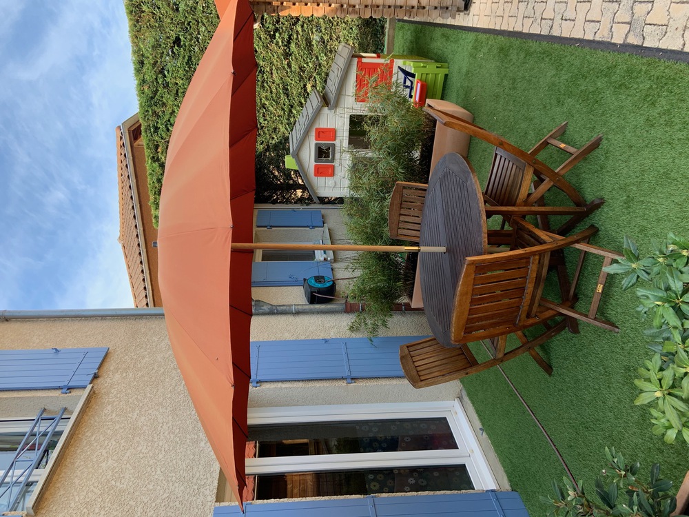 Notre terrasse au nord de la maison