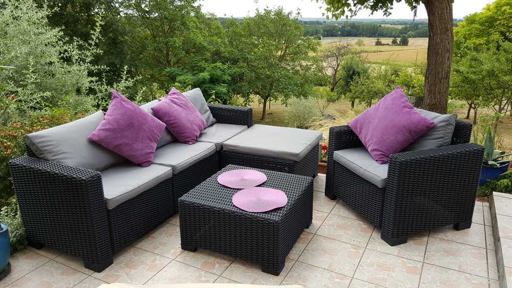 Salon de jardin sur la terrasse
