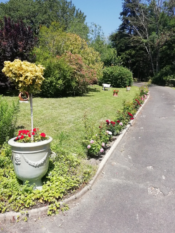 Entrée de la propriété avec parking