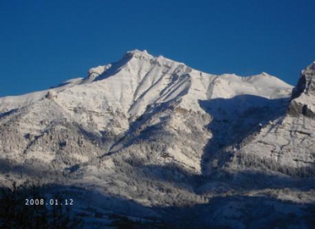les montagnes vues de la cuisine 