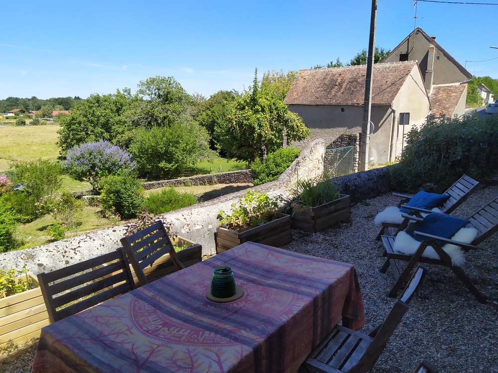 terrasse vue sur jardin extérieur