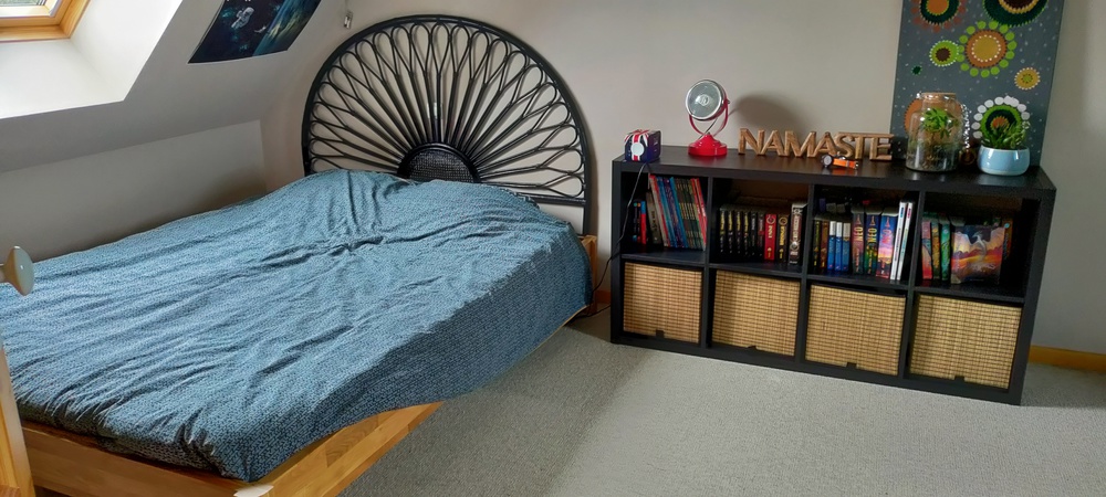 A l'étage : chambre 3, lit 2 personnes (queen size bed)