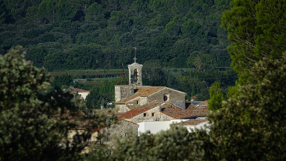 L'église de St Mamert et le bois des Leins