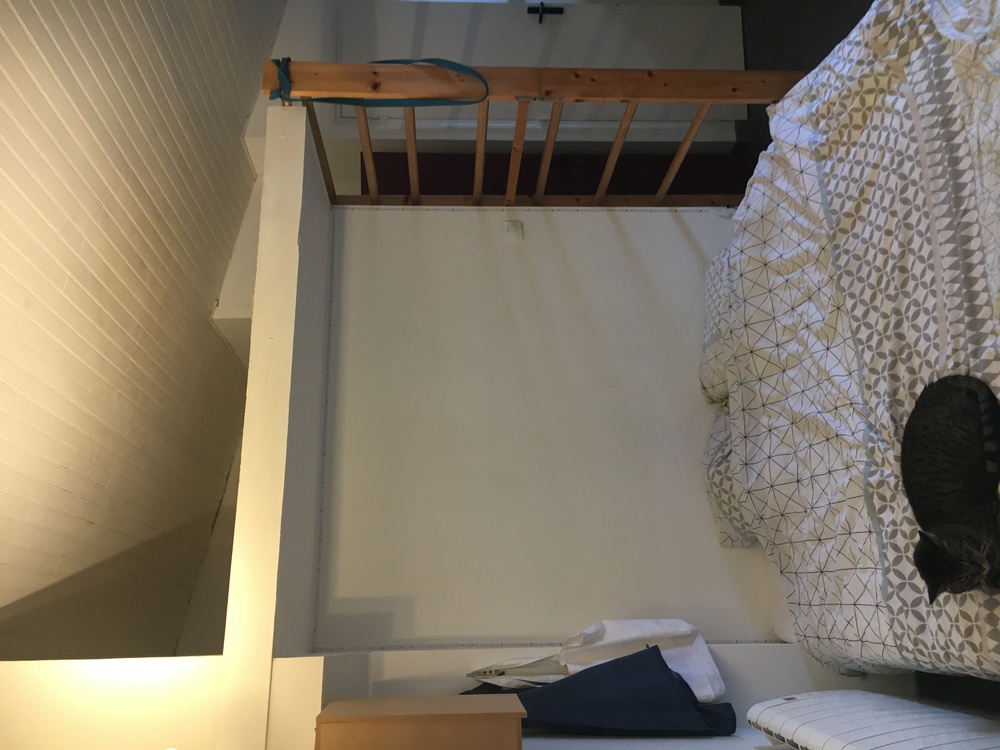 studio de notre fils (lit 2 places), vue sur la mezzanine