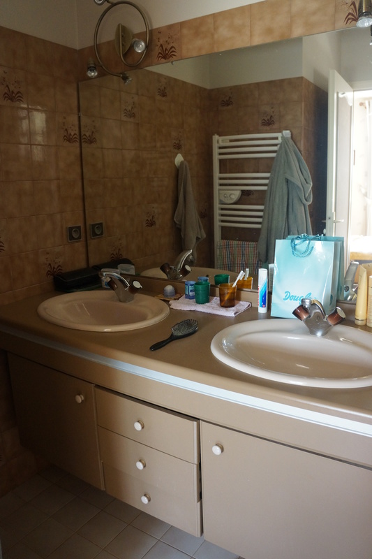 salle de bains avec douche attenante 