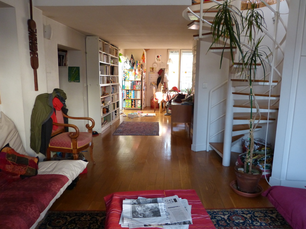 The main space: view on the kitchen starting from our living room