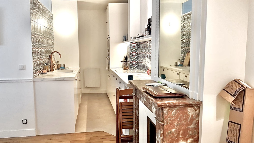 Cuisine ouverte sur le salon
