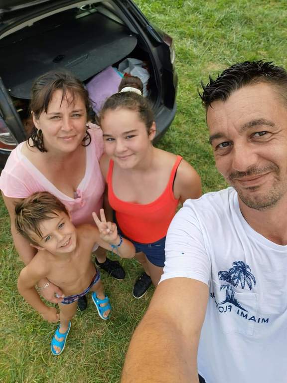 Olivier, Marlène, Romane et Soan 
