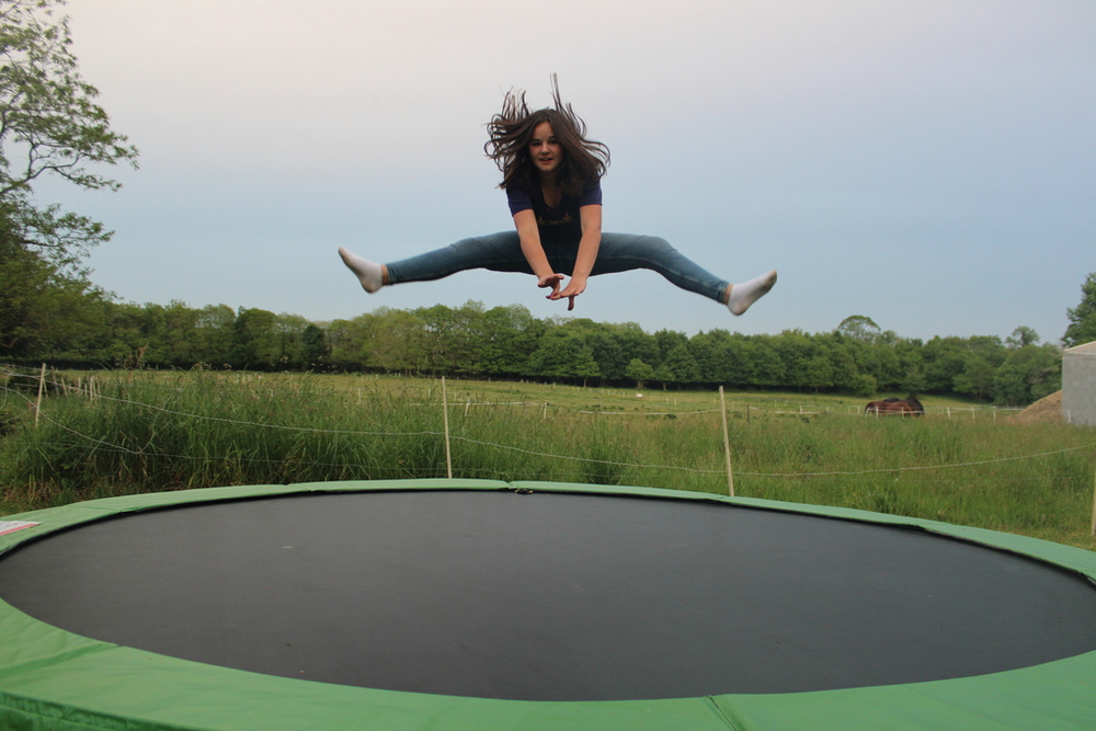 Trampoline a la maison 