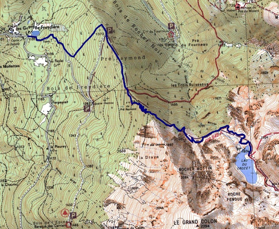 chemin Domène - Freydières - Lac du Crozet