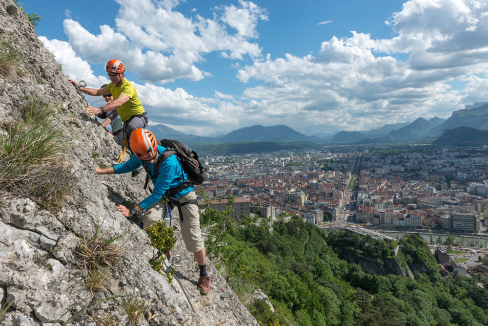 Via Ferrata, Grenoble, "La Bastille". 